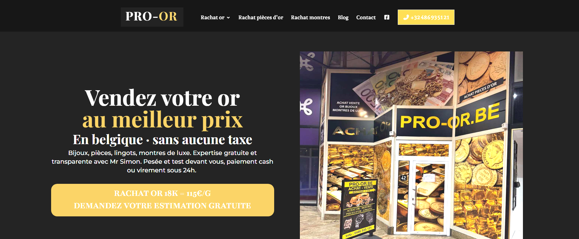 Création du site Pro-Or